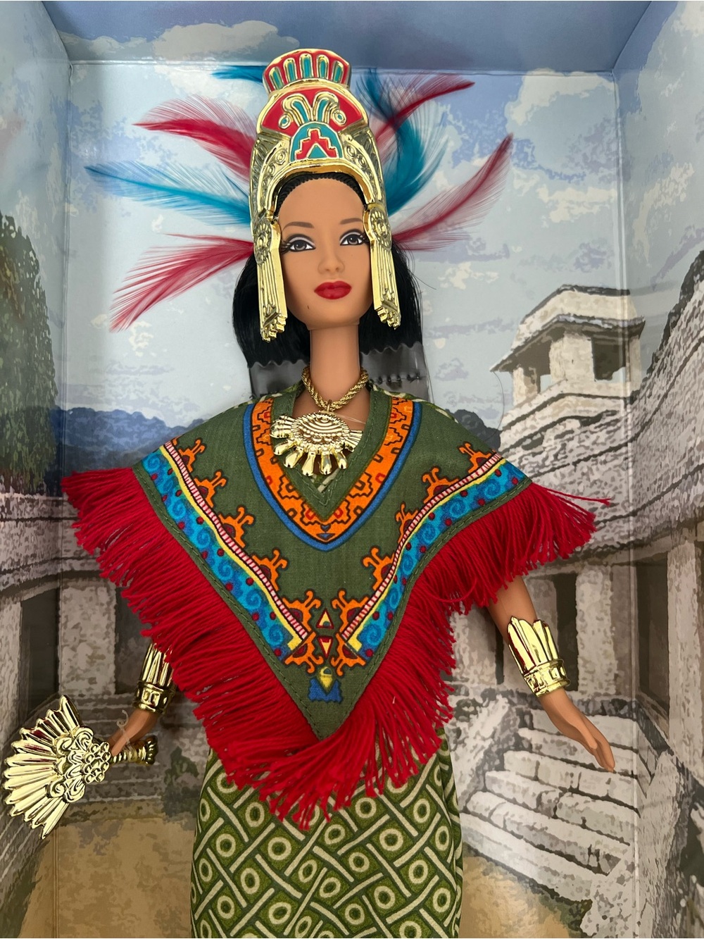 BARBIE DOLLS OF THE WORLD PRINCESS COLLECTION ANCIENT MEXICO PINK LABEL NIB 2004